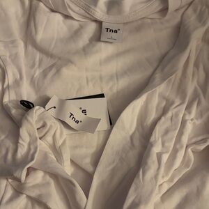 TNA White Scoop Neck Tank